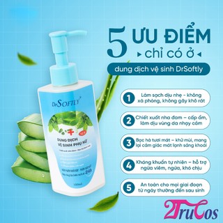 Dung dịch vệ sinh DrSoftly Feminine Hygiene Solution 150ml (nha đam, trầu không, làm sạch Y) 2Trucos