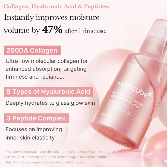 Tinh Chất Medicube PDRN Pink Collagen Exosome Shot 30ml/Da Căng Bóng