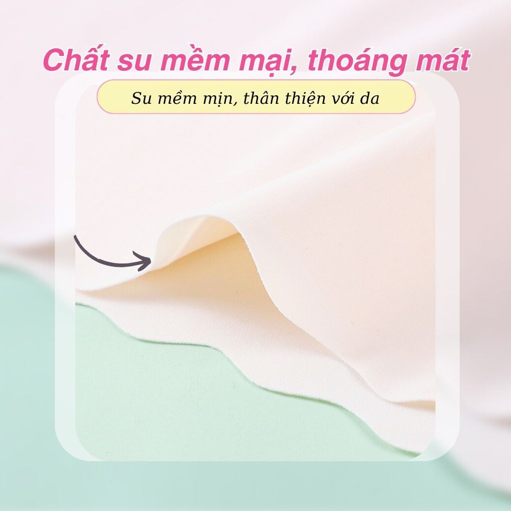 Áo lót học sinh su mềm mịn thoáng mát co giãn - Áo bra nữ su đúc viền lượn sóng xinh xắn LANIXA A741
