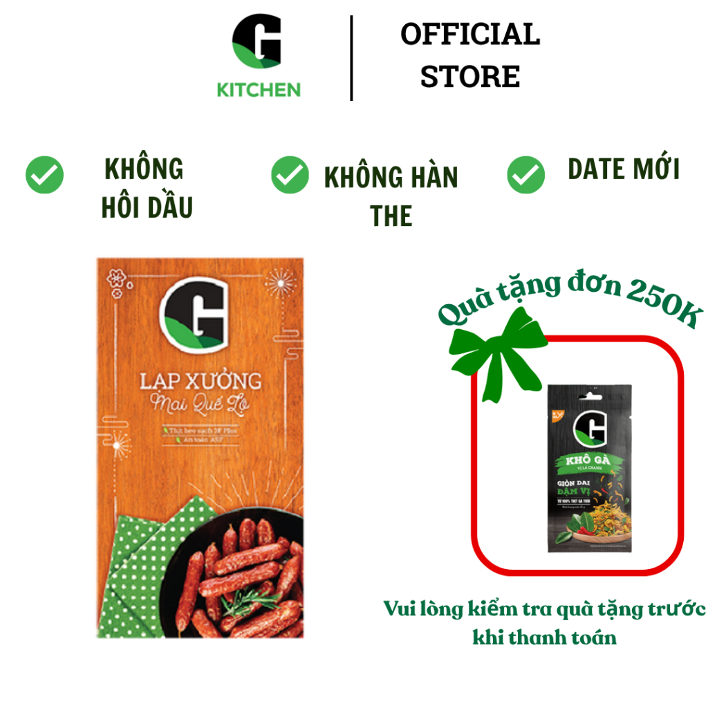 Lạp xưởng Mai Quế Lộ G Kitchen 500g/200g [Giao toàn quốc HCM]