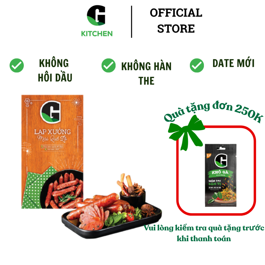 Lạp xưởng Mai Quế Lộ G Kitchen 500g/200g [Giao toàn quốc HCM]