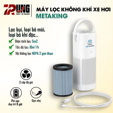 Máy lọc không khí ô tô Metaking - khử mùi - khử khuẩn - lọc bỏ khói, bụi mịn mùi hôi - BH 1 năm
