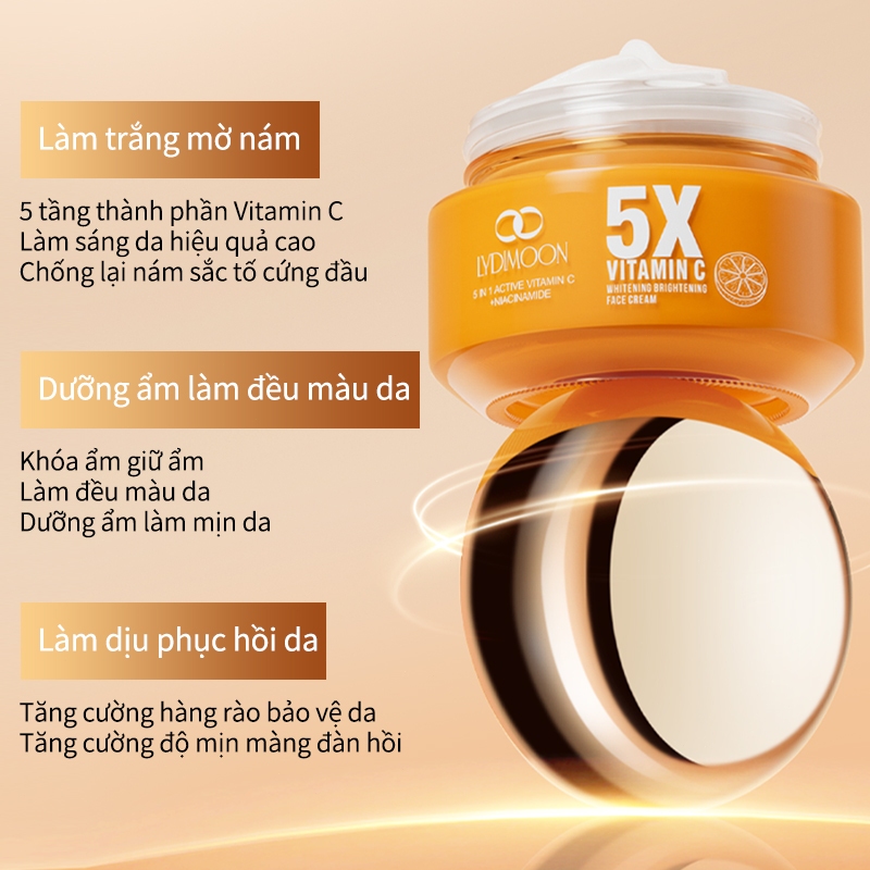 Kem làm trắng, kem dưỡng ẩm làm trắng, làm trắng chất làm mềm, cải thiện khuôn mặt khô và làn da xỉn màu 50g