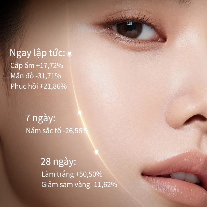 Kem làm trắng, kem dưỡng ẩm làm trắng, làm trắng chất làm mềm, cải thiện khuôn mặt khô và làn da xỉn màu 50g