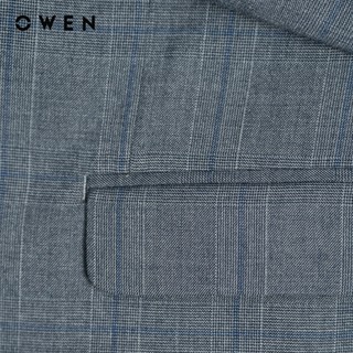 Owen - Áo blazer Slim Fit BLS256117 màu Xanh tím than chất liệu TR Spandex