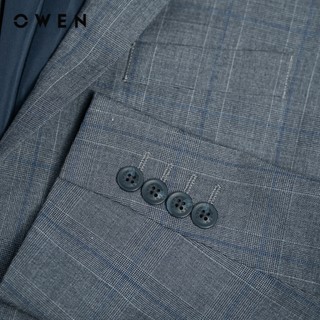 Owen - Áo blazer Slim Fit BLS256117 màu Xanh tím than chất liệu TR Spandex
