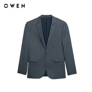 Owen - Áo blazer Slim Fit BLS256117 màu Xanh tím than chất liệu TR Spandex