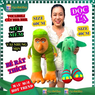 Thú Bông CON VOI Lirili & CÂY Brr Brr - Thú Nhồi Bông Độc Lạ Cao Cấp Ôm Ngủ Trang Trí QUÀ TẶNG
