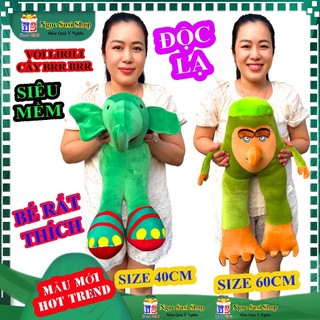 Thú Bông CON VOI Lirili & CÂY Brr Brr - Thú Nhồi Bông Độc Lạ Cao Cấp Ôm Ngủ Trang Trí QUÀ TẶNG