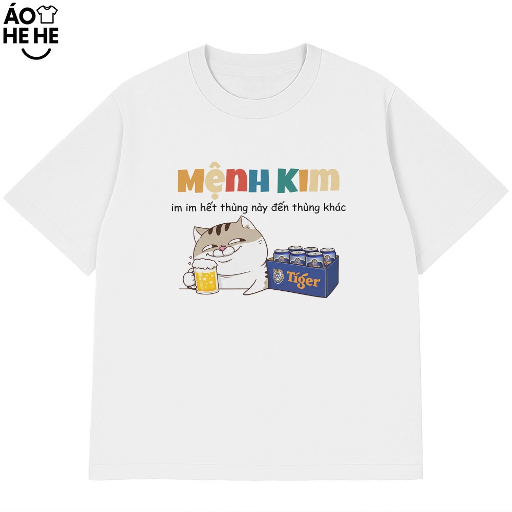 Áo Thun Ăn Nhậu Mệnh Kim Im Im Thùng Này Đến Thùng Khác Câu Nói Text Dân Nhậu Form Rộng Cotton 230gsm