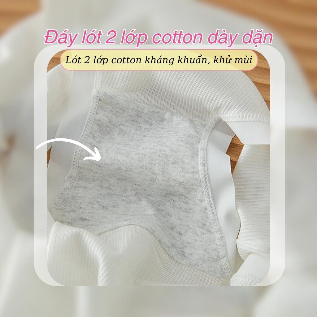 Quần lót nữ cotton thun lạnh mềm mại cạp vừa tôn dáng - Quần chip nữ đáy lót 2 lớp kháng khuẩn LY08
