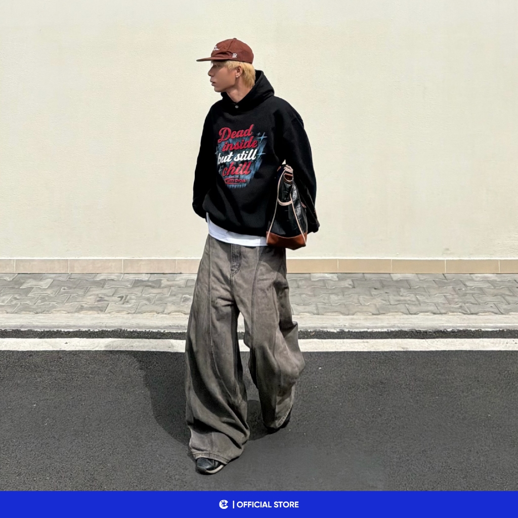 Áo hoodie nỉ bông mùa đông nam nữ boxy Local Brand Chính Hãng City Cycle Áo hoodie Dead Inside