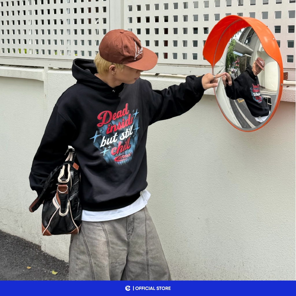 Áo hoodie nỉ bông mùa đông nam nữ boxy Local Brand Chính Hãng City Cycle Áo hoodie Dead Inside