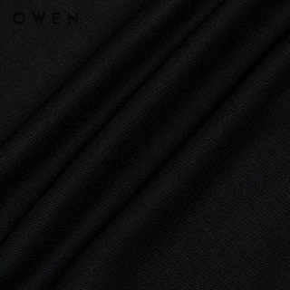 Owen - Áo T-shirt Regular Fit TSN255104 màu Đen chất liệu Cafe Interlock