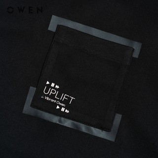 Owen - Áo T-shirt Regular Fit TSN255104 màu Đen chất liệu Cafe Interlock