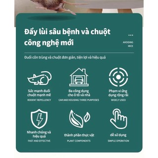 [Hiệu Qủa Ngay] Combo Viên Đuổi Chuột Siêu Mạnh Và Bình Xịt Đuổi Chuột Bio Max 500ml An Toàn Không Độc