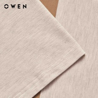 Owen - Áo T-shirt Relax Fit TSN255113 màu Be nhạt chất liệu CVC Spandex