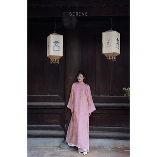 Áo dài 2026 UYỂN ÂN chất tơ tencel vân thuỷ mặc xà cừ ống tay dài - 10 màu - Serene (Khách chọn quần lụa mua kèm)