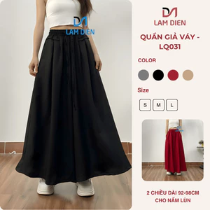 Quần Ống Rộng Nữ, Quần Ống Suông Quần Váy Nữ Chất Đũi Vân Mây Thoáng Mát, Mặc Hè Trẻ Trung LQ031