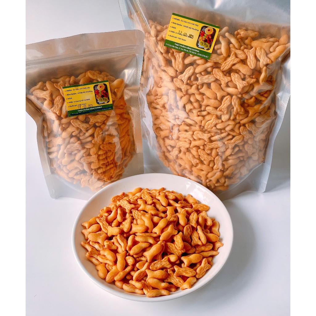 Bánh Qui Cá Mặn Hình Con Cá Hấp dẫn 500g/200g