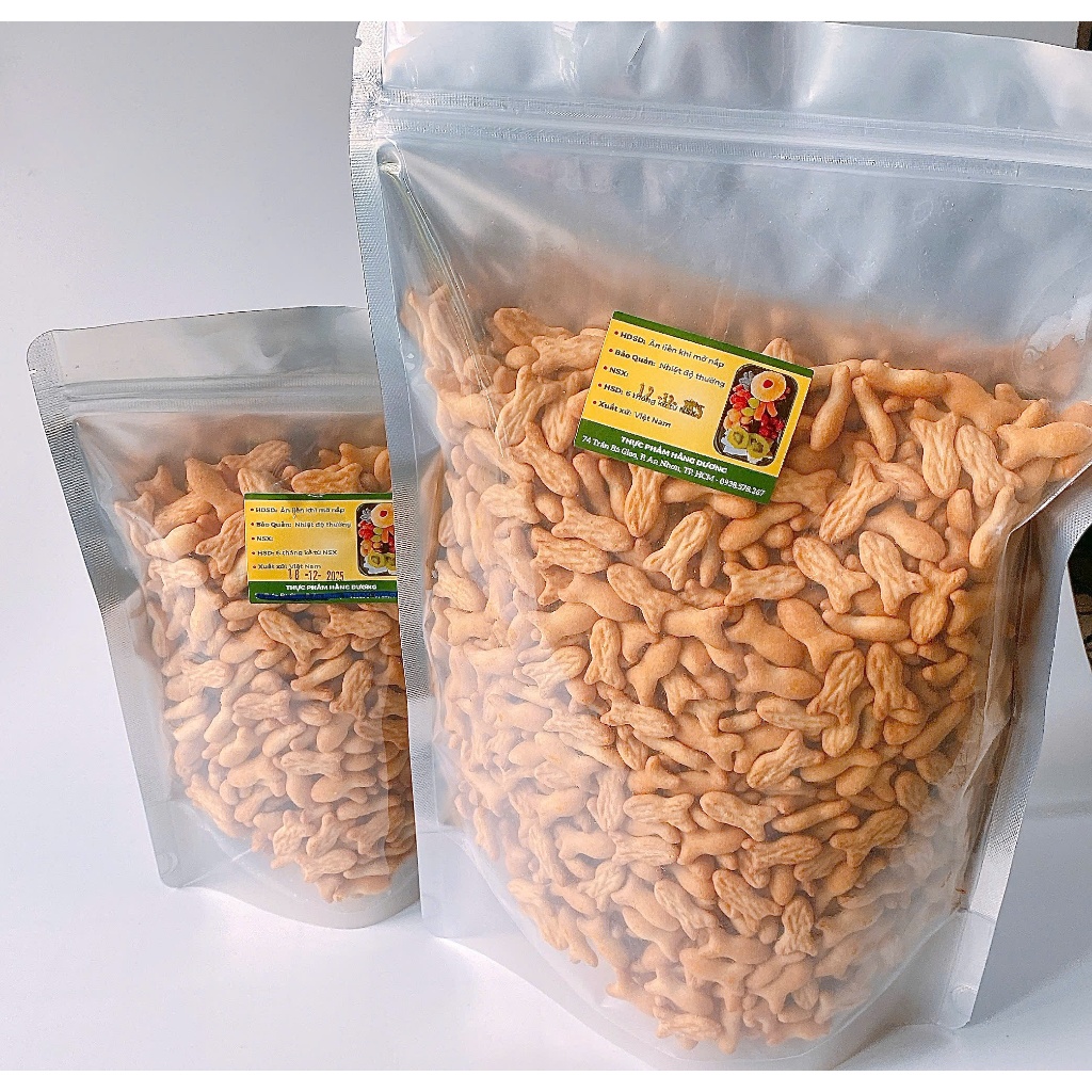 Bánh Qui Cá Mặn Hình Con Cá Hấp dẫn 500g/200g