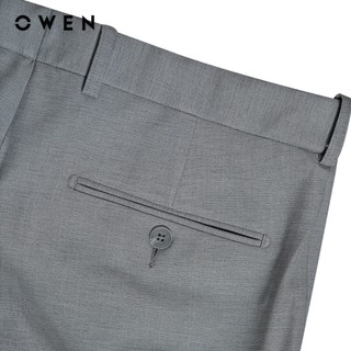 Owen - Quần tây Slim Fit Tăng đơ QST257076 màu Xám chất liệu Nano