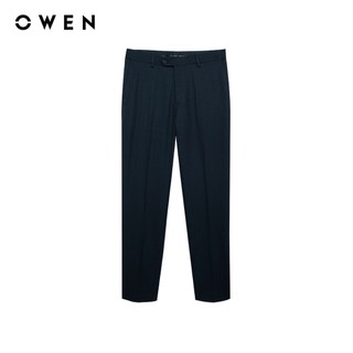 Owen - Quần tây Slim Fit Tăng đơ QST257105 màu Xanh tím than chất liệu TR Spandex
