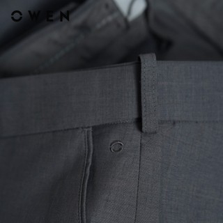 Owen - Quần tây Regular Fit Tăng đơ QRT257081 màu Xám chất liệu Nano
