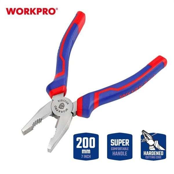 Kìm điện bằng thép Cacbon cao cấp WORKPRO 160mm - WP231016, 180mm - WP231017, 200mm - WP231018. Hàng chuẩn chính hãng