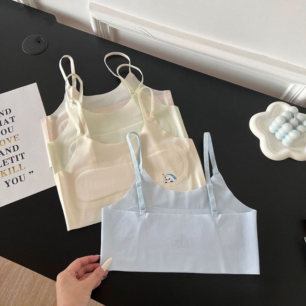 Áo lot học sinh hai dây mảnh nhẹ nhàng - Áo lá bé gái su mềm mịn thoáng mát họa tiết dễ thương B898