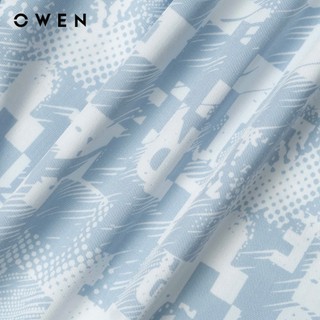 Owen - Áo sơ mi ngắn tay Regular Fit AR255021NT màu Xanh nhạt chất liệu Bamboo spandex