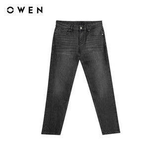 Owen - Quần jeans Regular Fit QJR241257 màu Đen chất liệu Cotton Spandex