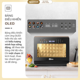 Nồi chiên hấp hơi nước đa năng OLIVO SteamFry Xtra 20L – Chiên không dầu, Inox304, OLED tiếng Việt