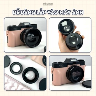 Ống kính góc rộng Super Wide Angle 0,45x + Ống kính Macro cho máy ảnh KTS Digital MX10 và Retro 4K by MèoBer