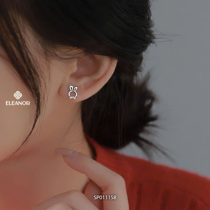 Bông tai nữ chuôi bạc 925 Eleanor Accessories hình cà rốt và thỏ phụ kiện trang sức khuyên tai 11158