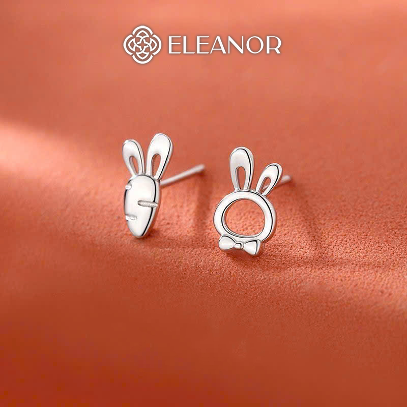 Bông tai nữ chuôi bạc 925 Eleanor Accessories hình cà rốt và thỏ phụ kiện trang sức khuyên tai 11158