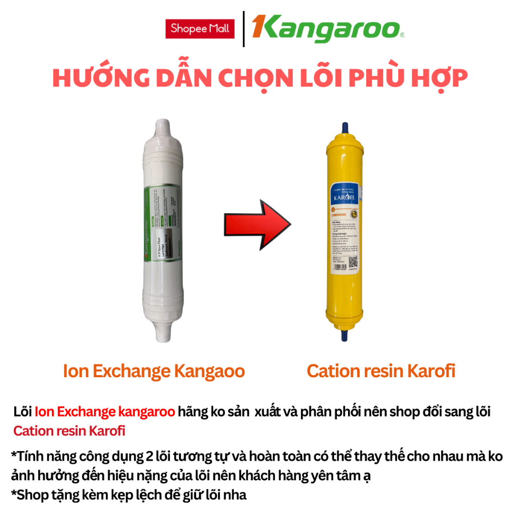 Bộ 10 Lõi Lọc Nước Kangaroo Model KG10A5, Hàng Chính Hãng Gồm 123 ĐÚC+ CATION Karofi + RO 20L/H+ 5 Lõi Khoáng Hydrogen