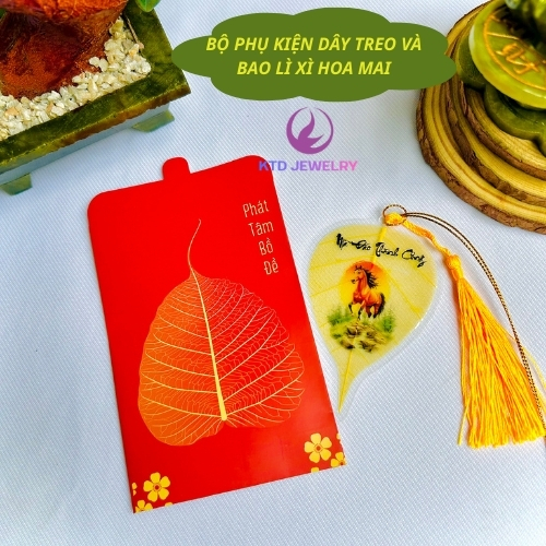 Lá Bồ Đề KATEDA Ngựa Để Ốp Điện Thoại, Để Bóp Ví, Treo Xe Ô Tô , Treo Cây Mai Size 6 x 9cm.