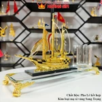 Bộ Cắm Bút Thuyền Buồm Pha Lê Phong Thủy Thuận Buồm Xuôi Gió Hiện Đại, Quà Tặng Doanh Nhân Để Bàn Làm Việc — ảnh 4