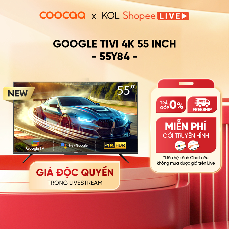 Google Tivi Coocaa 4K 55 inch 55Y84