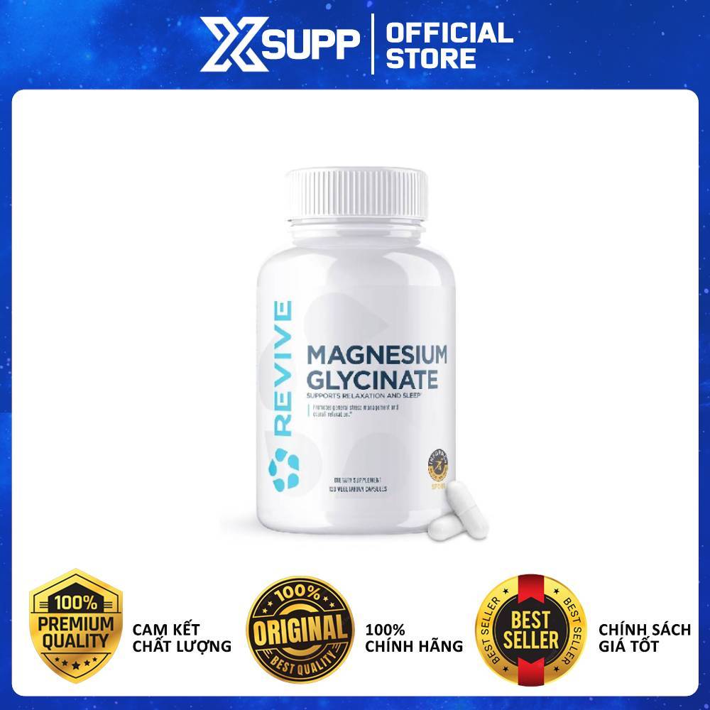 Revive Magnesium Glycinate 200mg – Giảm Chuột Rút Khi Tập