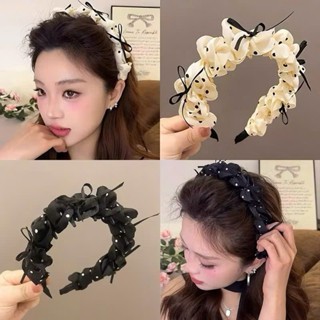 Cài Tóc Vải Chấm Bi Nơ Tạo Phòng Tiểu Thư