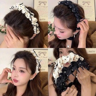 Cài Tóc Vải Chấm Bi Nơ Tạo Phòng Tiểu Thư