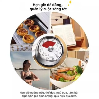 Đồng Hồ Đếm Ngược Thời Gian, Hẹn Giờ Học Tập, Nấu Ăn, Đồng hồ báo thức cơ bằng thép không gỉ, Quản Lý Thời Gian Hiệu Quả