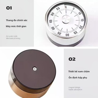 Đồng Hồ Đếm Ngược Thời Gian, Hẹn Giờ Học Tập, Nấu Ăn, Đồng hồ báo thức cơ bằng thép không gỉ, Quản Lý Thời Gian Hiệu Quả