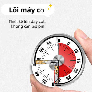 Đồng Hồ Đếm Ngược Thời Gian, Hẹn Giờ Học Tập, Nấu Ăn, Đồng hồ báo thức cơ bằng thép không gỉ, Quản Lý Thời Gian Hiệu Quả