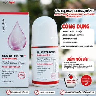 Lăn Nách Angel's Liquid Glutathione Dưỡng Trắng Mát Lạnh Khử Thâm 60ml