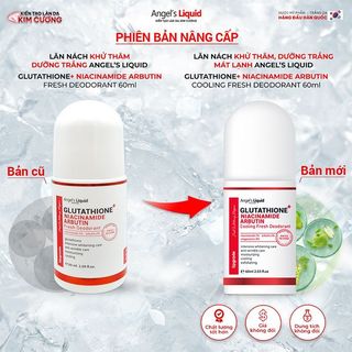 Lăn Nách Angel's Liquid Glutathione Dưỡng Trắng Mát Lạnh Khử Thâm 60ml