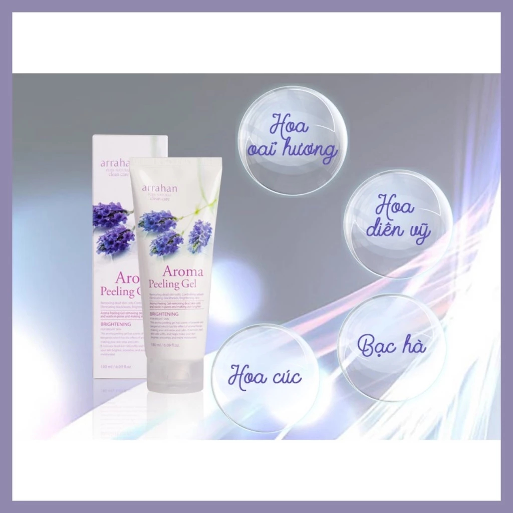 Combo 2 Tẩy Da Chết Arrahan Đông Y + Oải Hương Giúp Da Sạch Sâu, Hỗ Trợ Hấp Thụ Các Dưỡng Chất Dưỡng Da 180ML