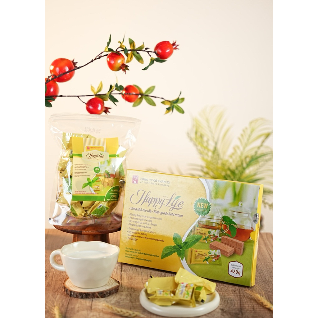Lương khô happy life ăn kiêng tiểu đường hộp 420g